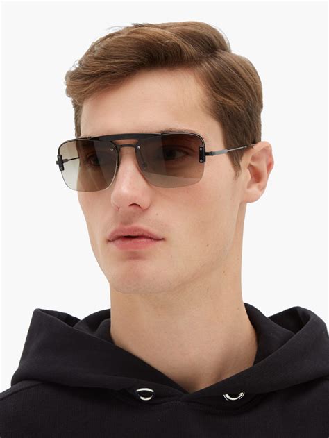 prada metal aviator sunglasses|prada aviator sunglasses men's.